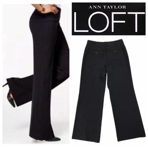 Black Loft Wide Legged Dress Pants Trousers